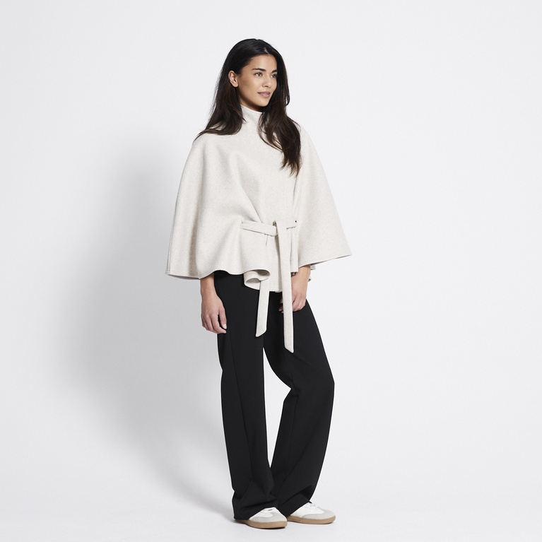 Belt cape jacket "Kellie" Light Beige
